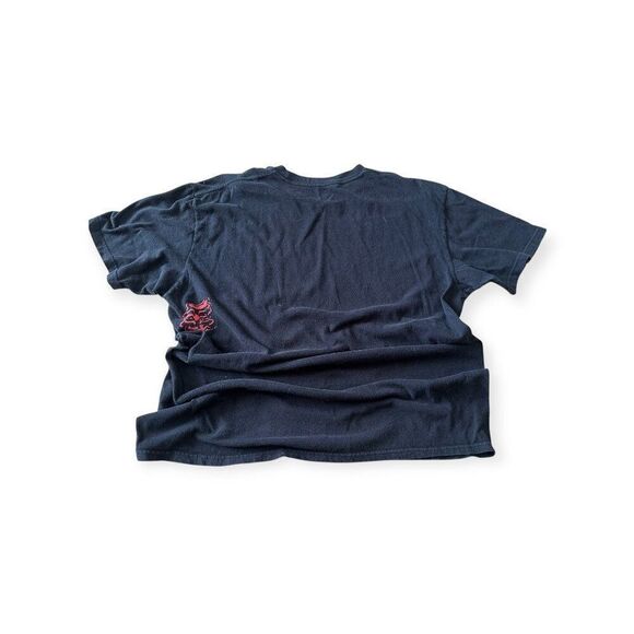 Fox Racing Graphic Vintage Y2K Faded Thrashed Punk Grunge Relaxed Fit Tee Shirt - Picture 3 of 4